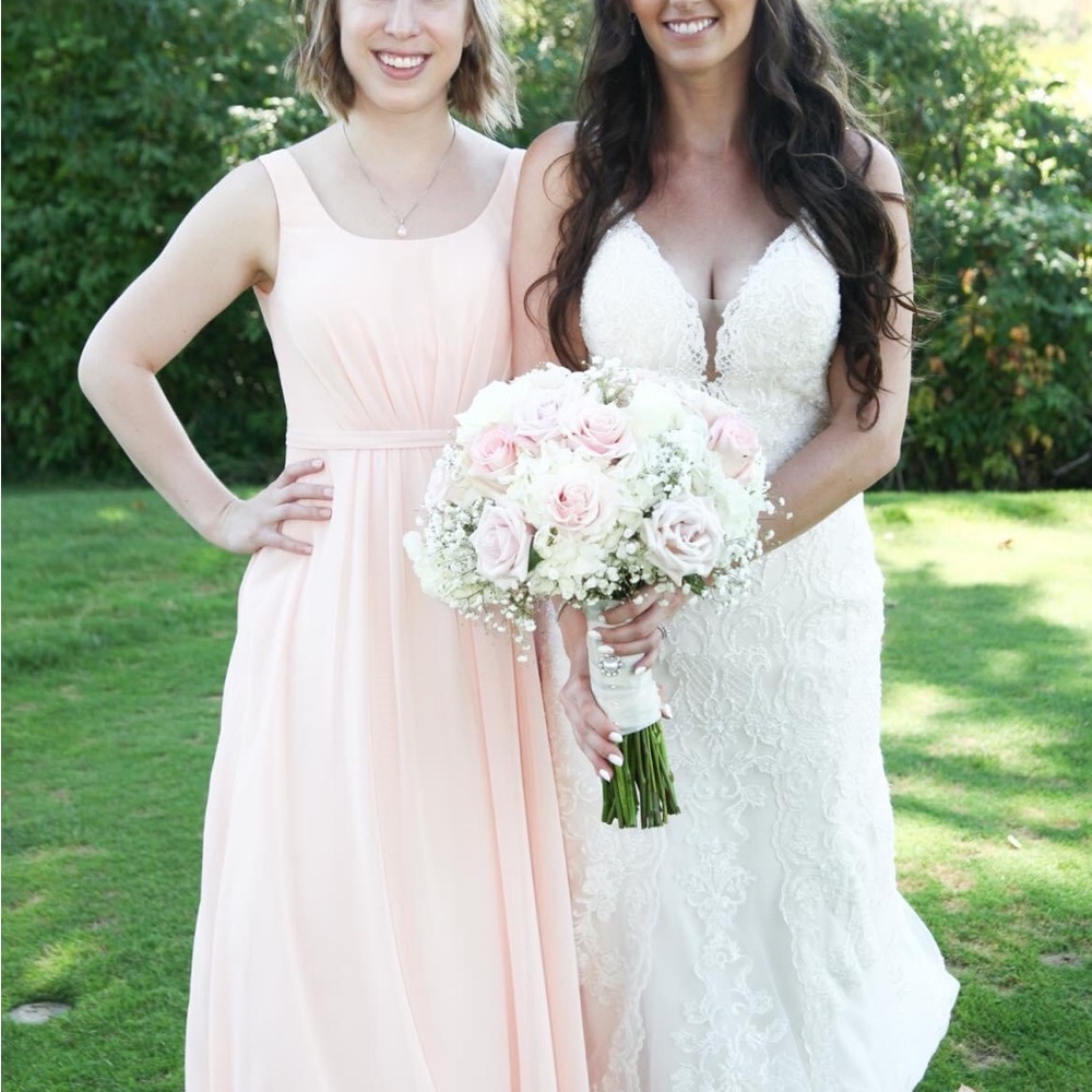 Light pink bridesmaid dress